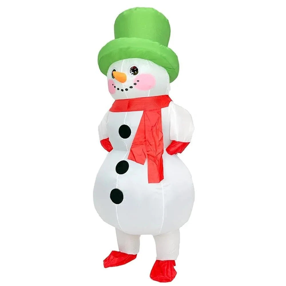 Combinaison gonflable bonhomme de neige réveillon