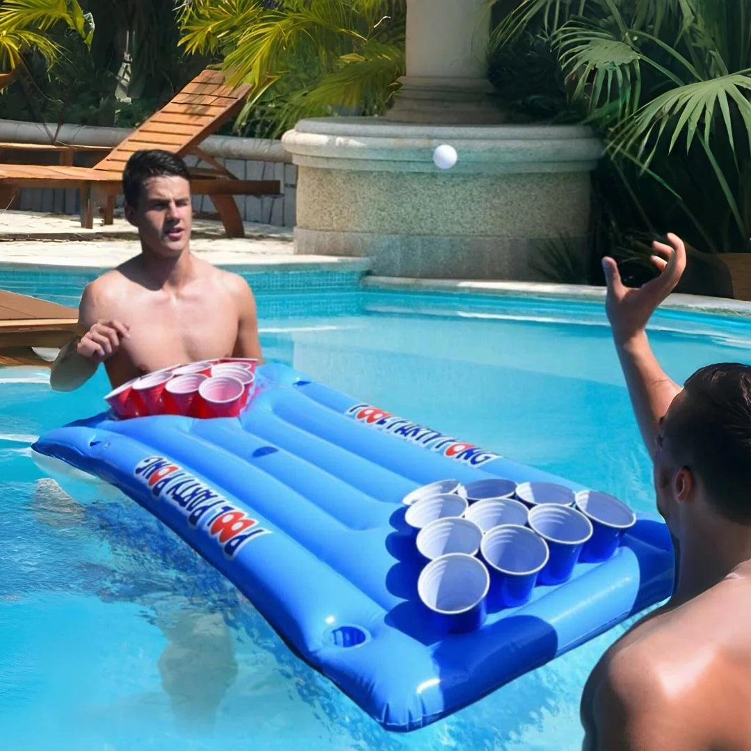 Canapé gonflable table flottante en piscine