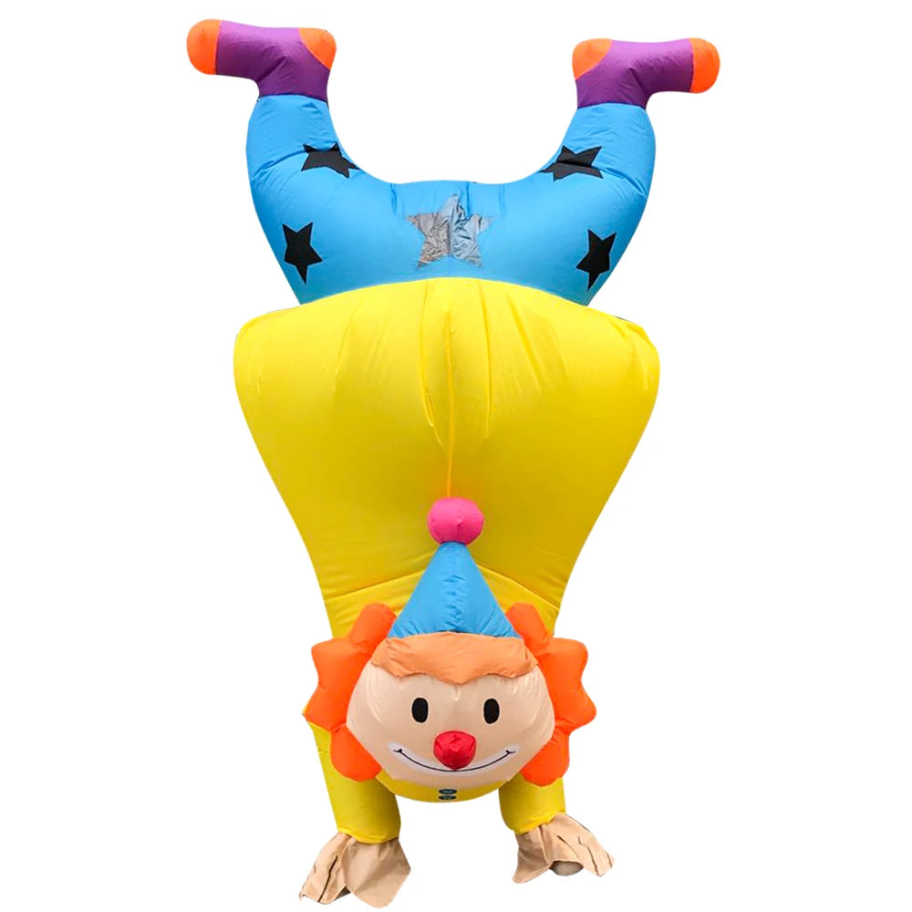 Déguisement gonflable clown Halloween modèle coloré