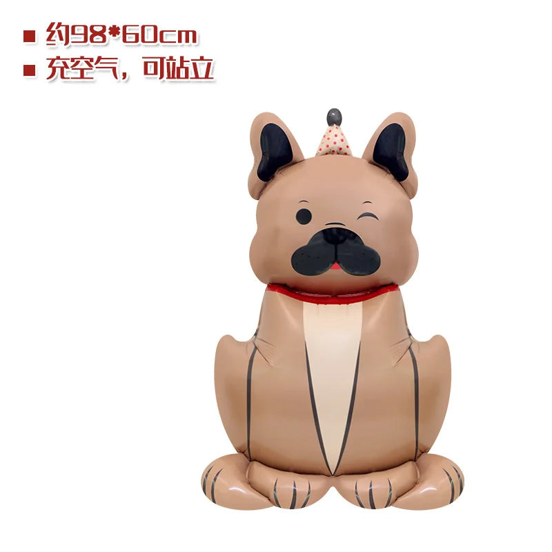 Ballon aluminium chien race debout décoration originale