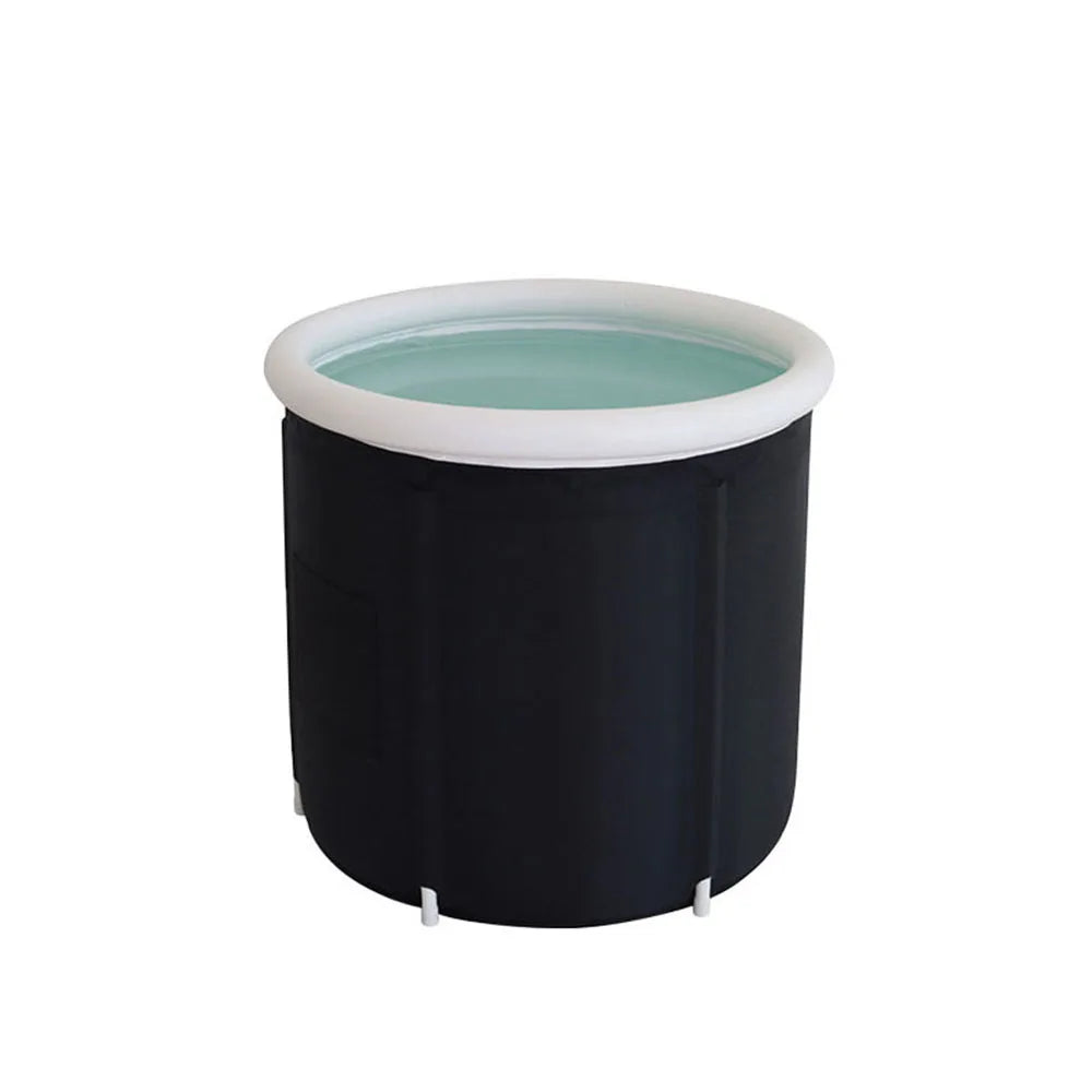 Baignoire gonflable de glace ronde vue d'ensemble