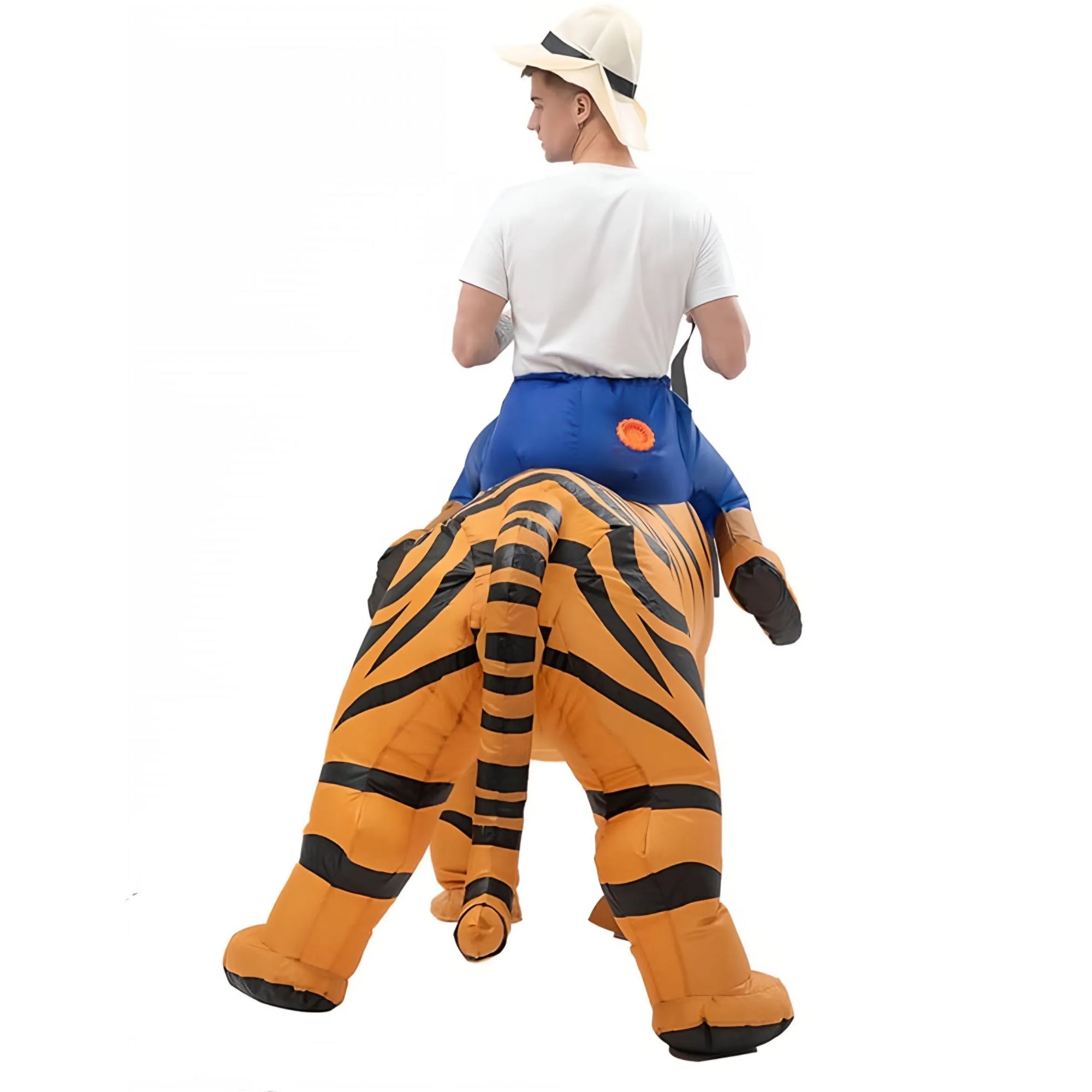 Costume gonflable tigre rayures orange Halloween