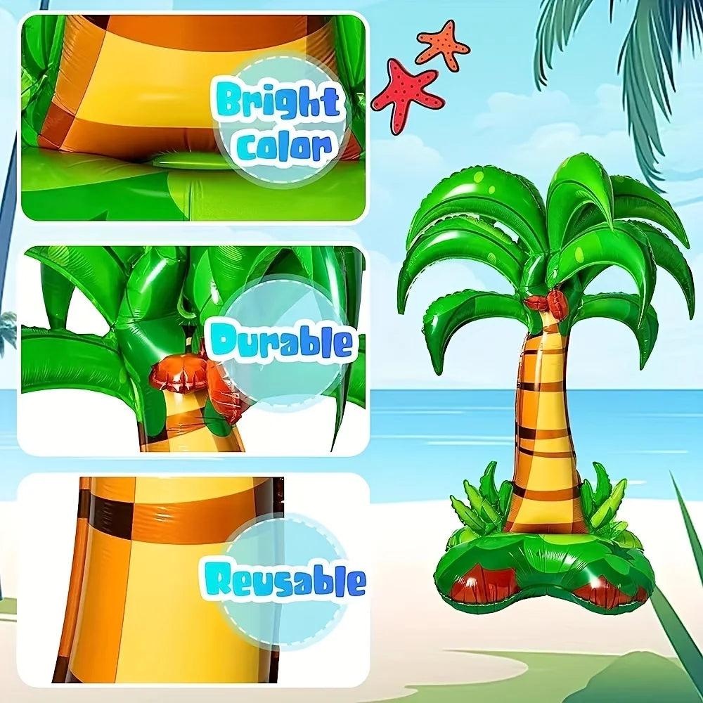 Ballon palmier 3D décoré pour fête luau hawaïenne