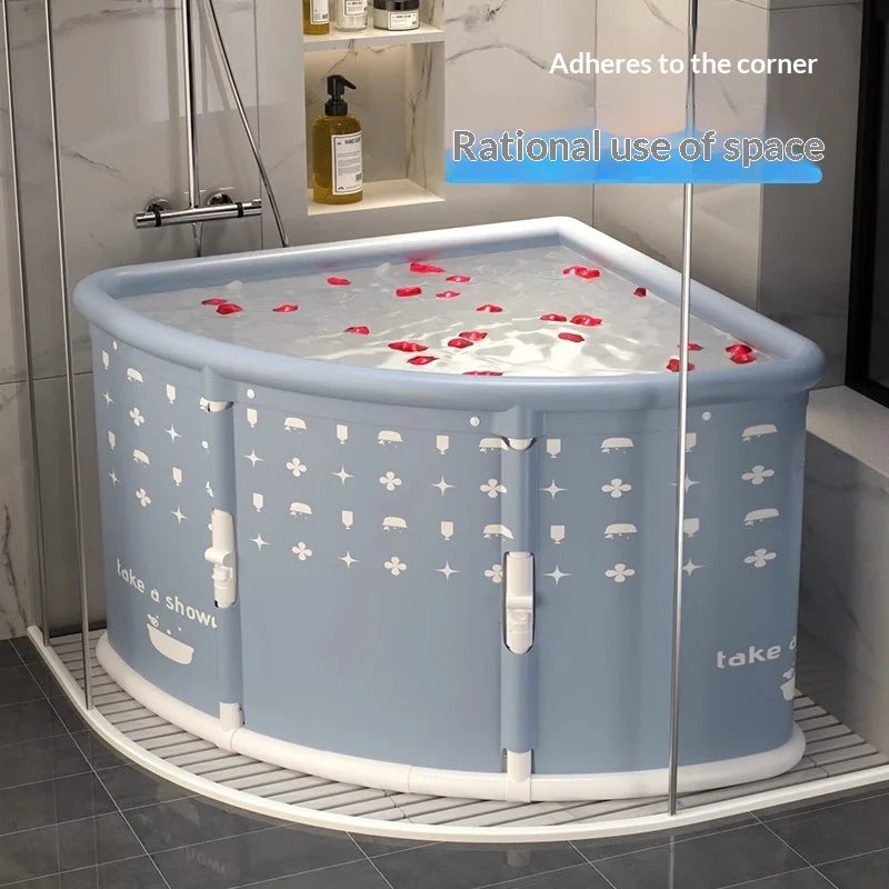 Baignoire gonflable utilisée comme spa pour les pieds