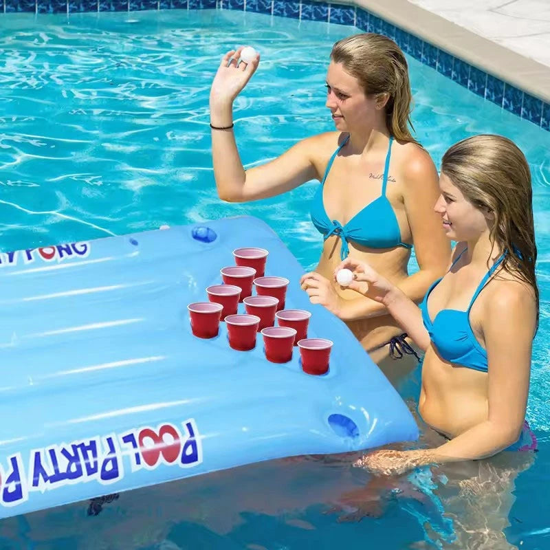 Canapé gonflable table flottante en piscine