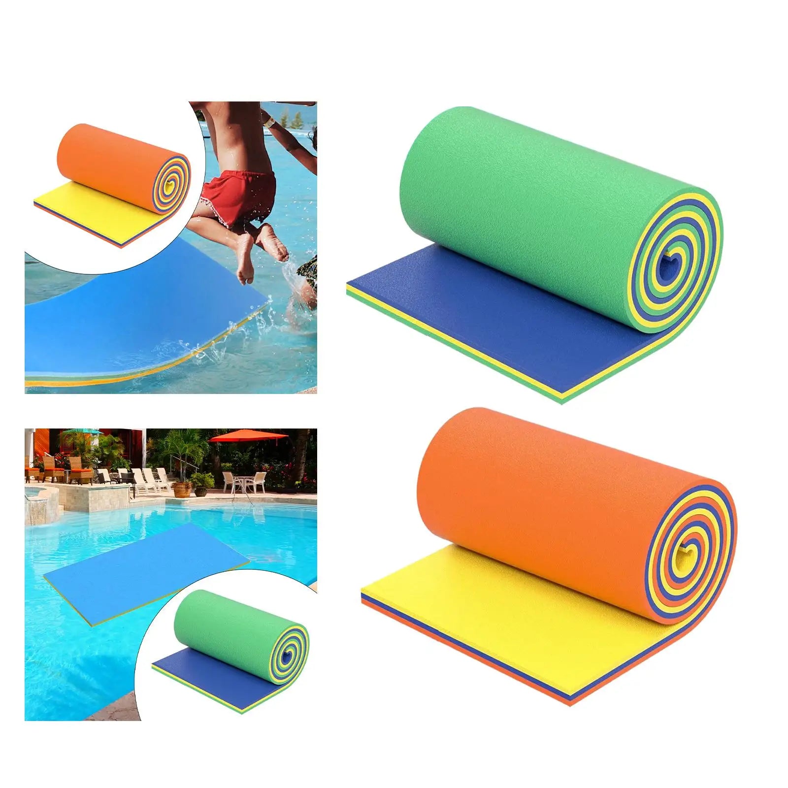 Détail de la mousse du tapis flottant