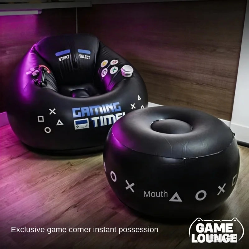Canapé gonflable gaming circulaire modèle A en cybercafé