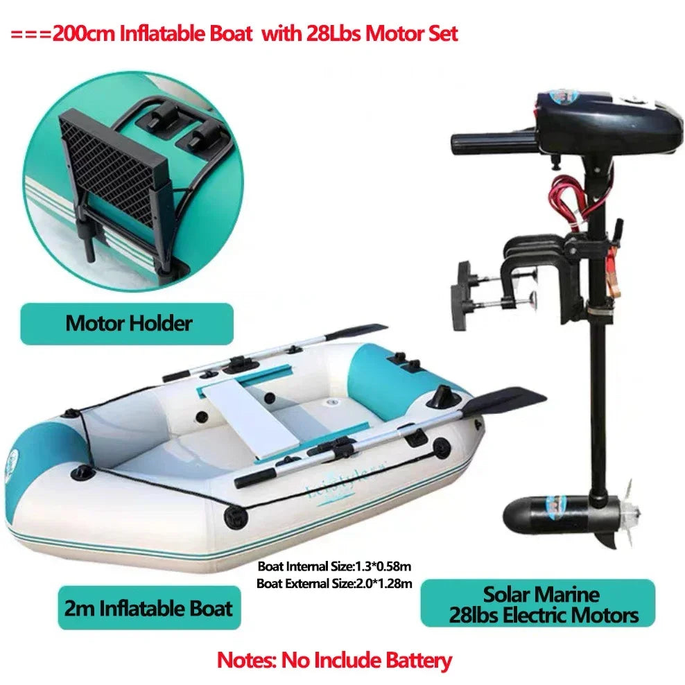 Bateau Gonflable Kayak Moteur Modulable - dimensions et structure