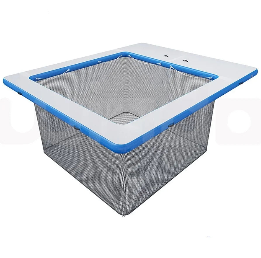 Plateforme flottante gonflable ancrée en mer