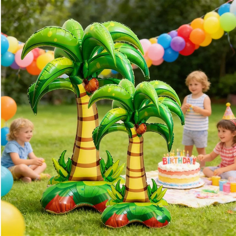 Ballon décoratif palmier aluminium anniversaire thème haawaï