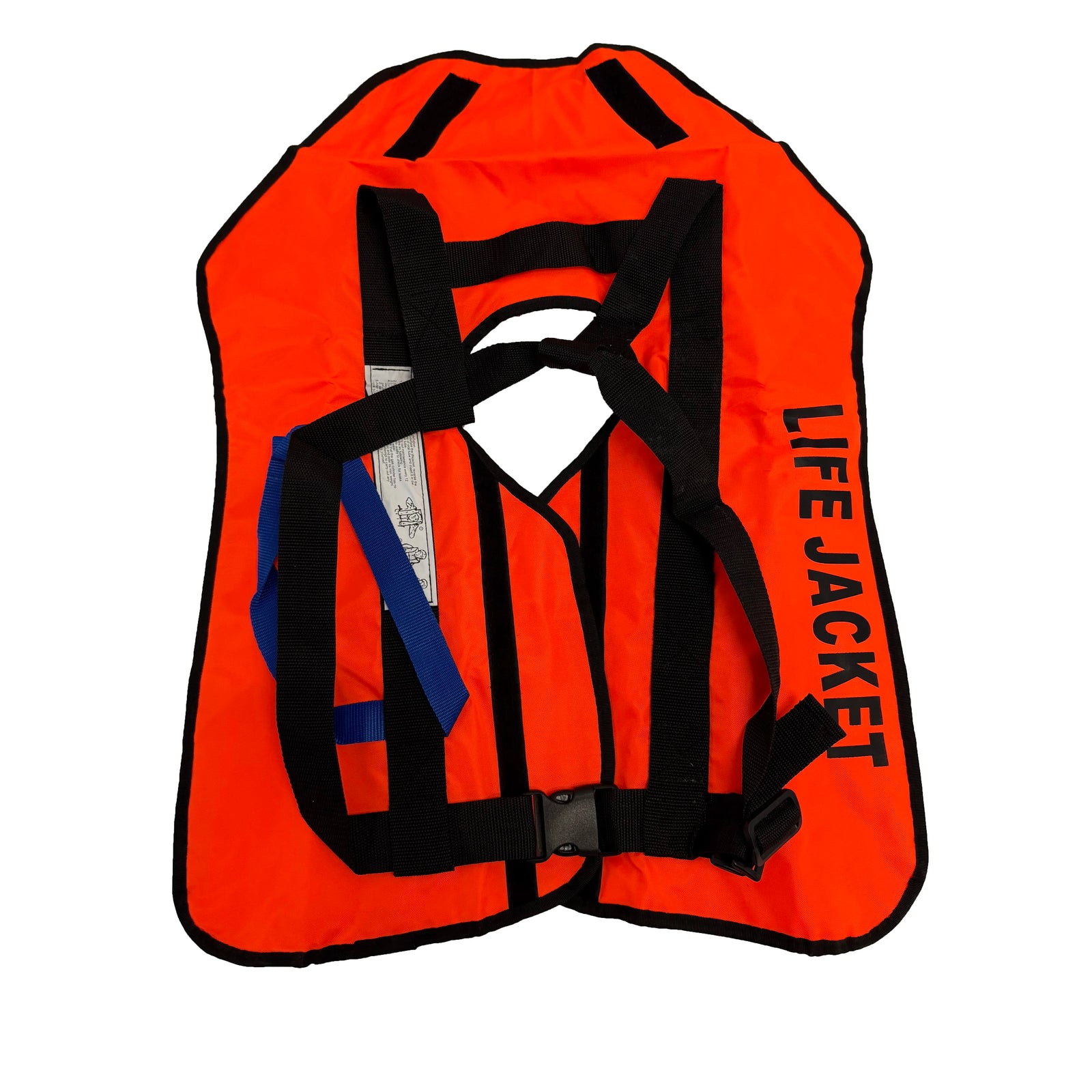 Gilet de pêche gonflable manuel vue de face