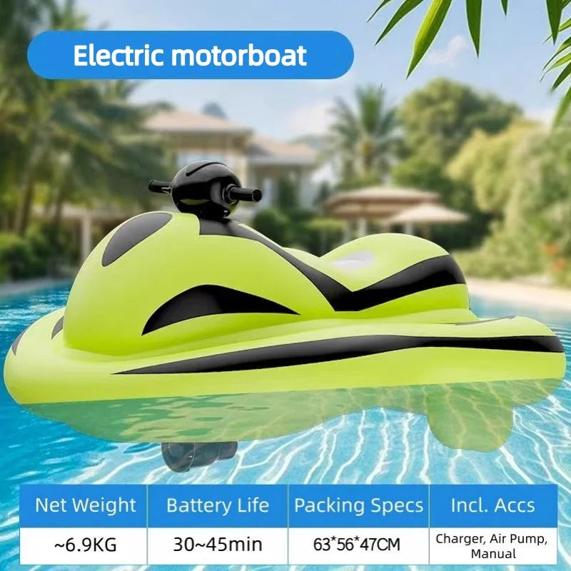 Bateau Gonflable Scooter Aquatique IPX7 en famille