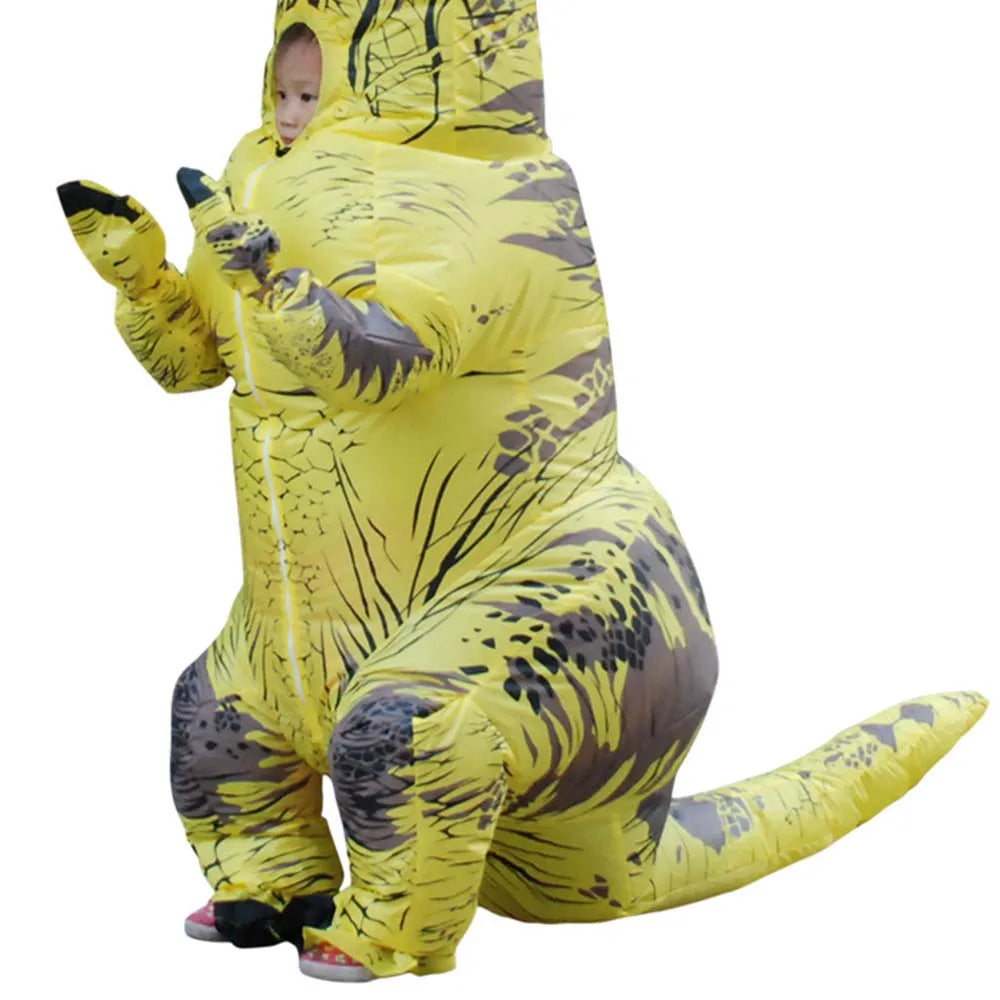 Costume gonflable dinosaure orange pour cosplay