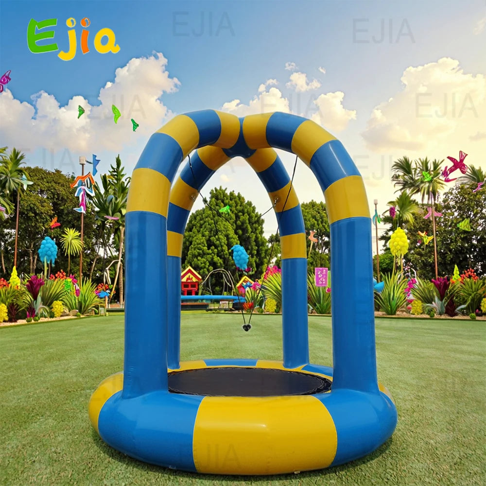 Trampoline gonflable bungee structure