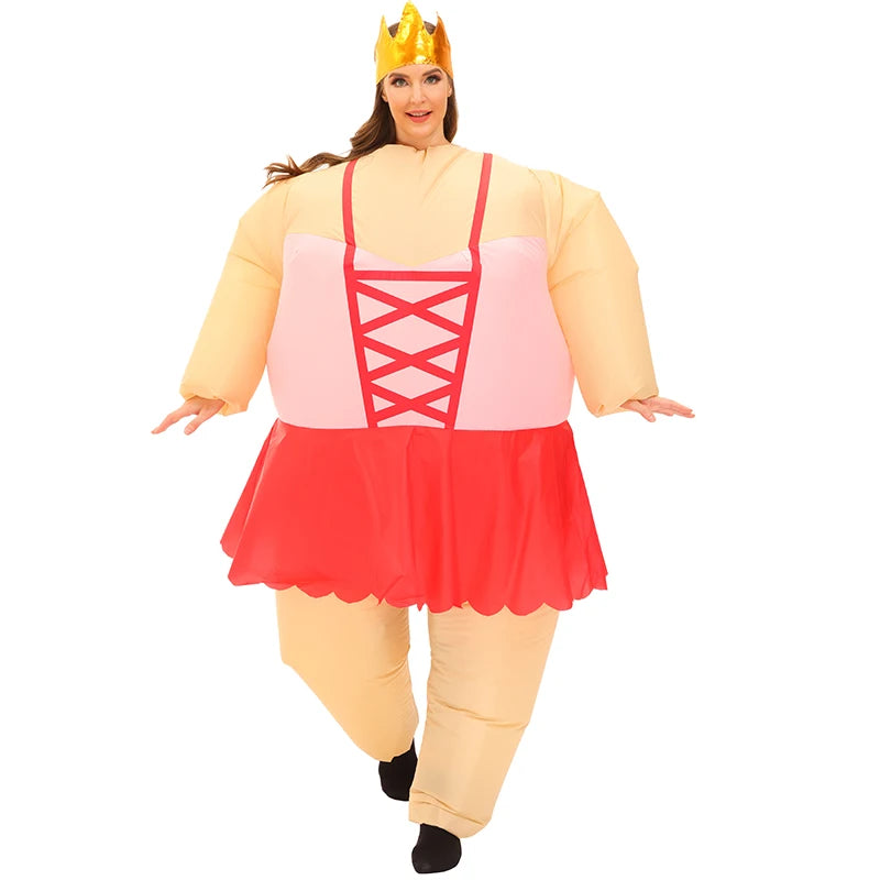 Costume gonflable clown adulte souffleur inclus