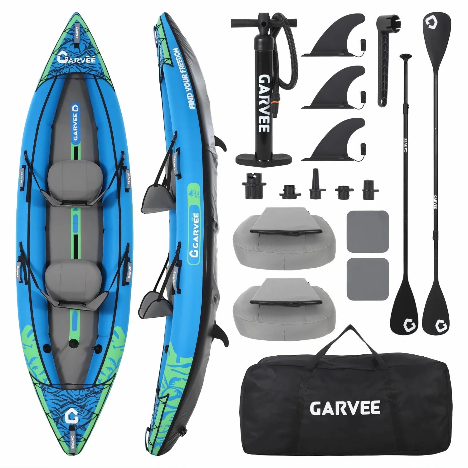 Bateau Gonflable Kayak Confort Duo - gros plan