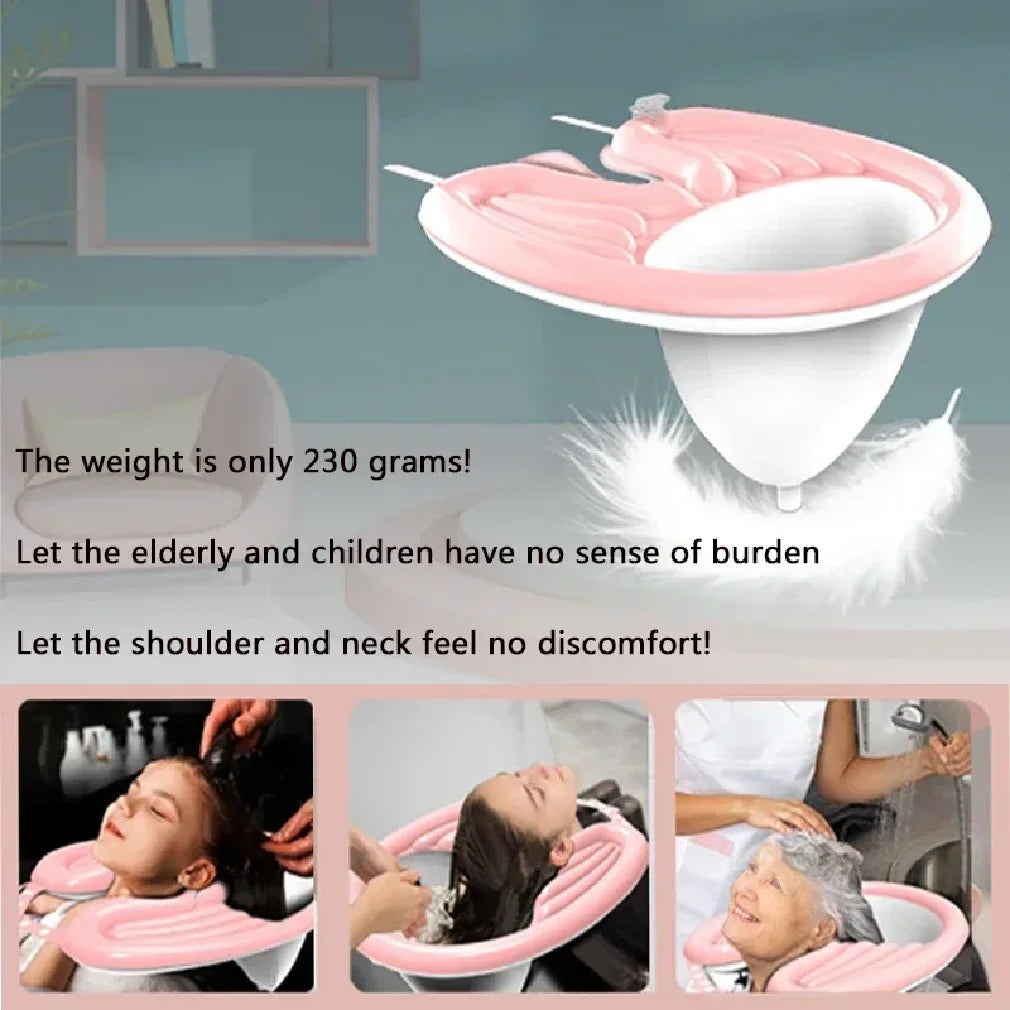 Baignoire Gonflable Lavage Cheveux - en situation d'utilisation