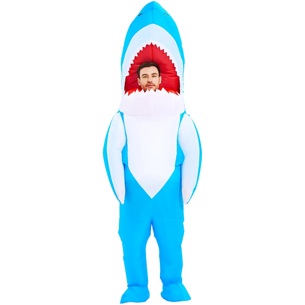 Costume gonflable requin vertical adulte Halloween