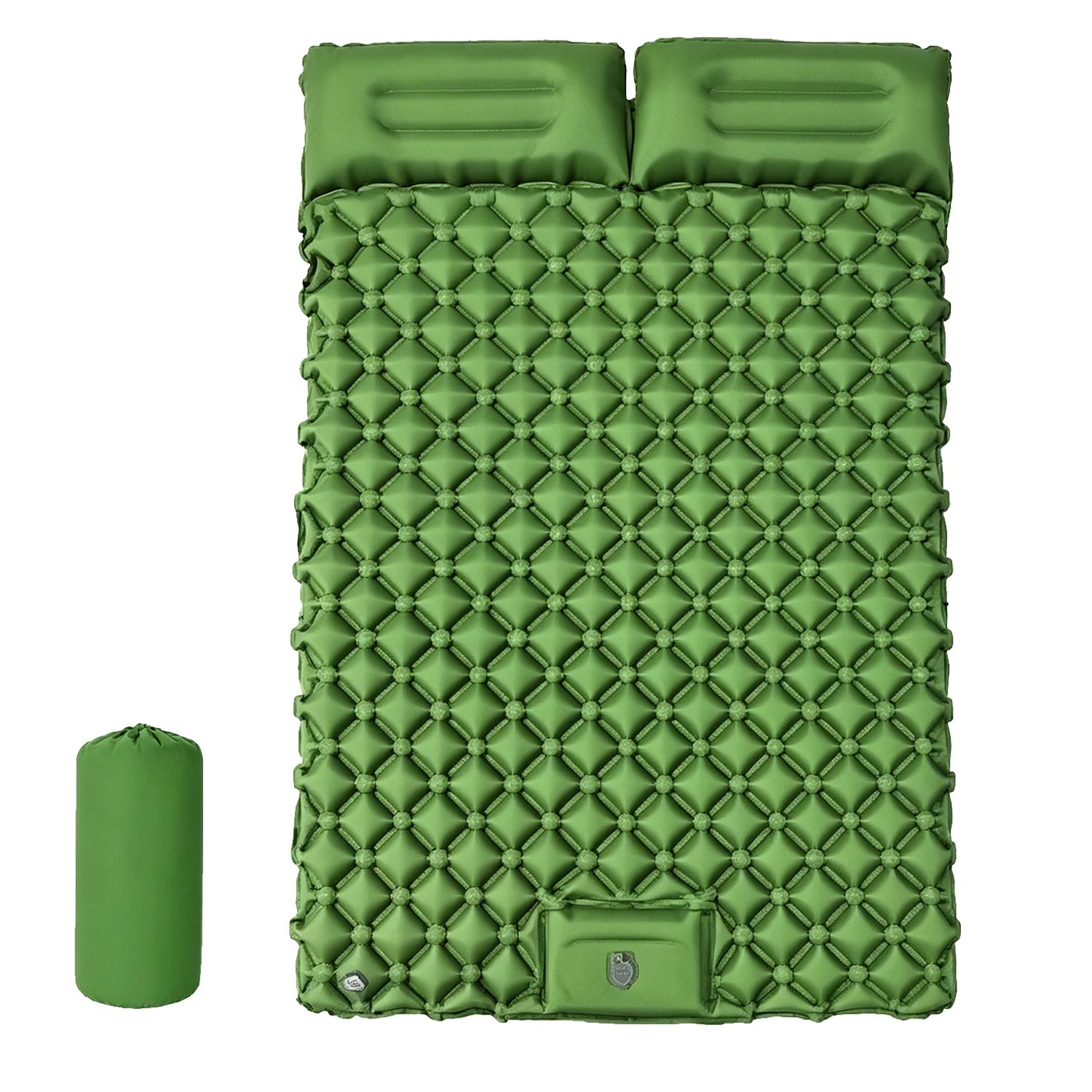 Matelas de camping gonflable pompe intégrée sac de rangement