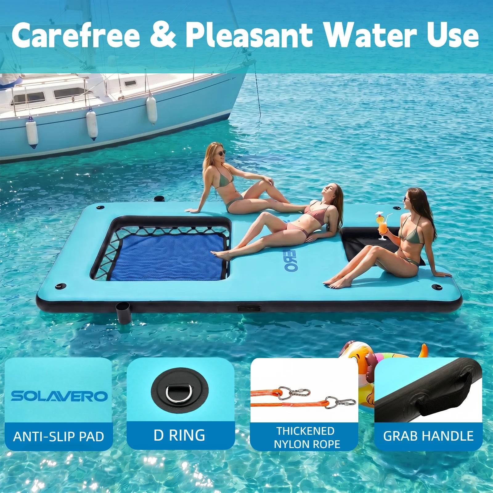 Plateforme flottante gonflable pompe portable gonflage 5-10 min