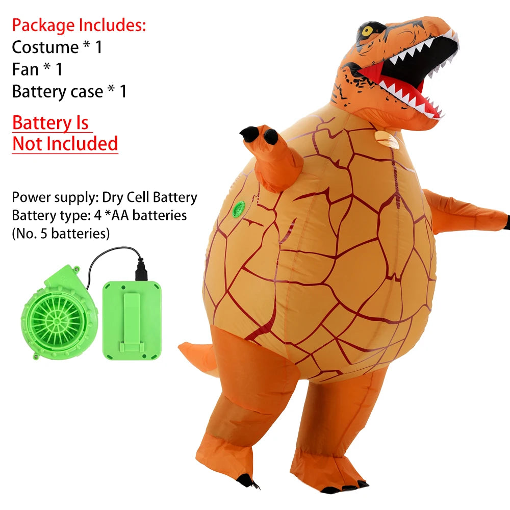 Costume gonflable dinosaure Halloween emballage contenu