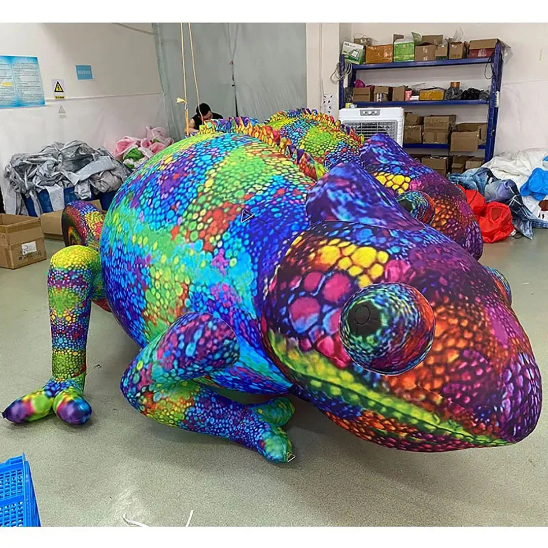 Décoration gonflable caméléon lumineux pour discothèque