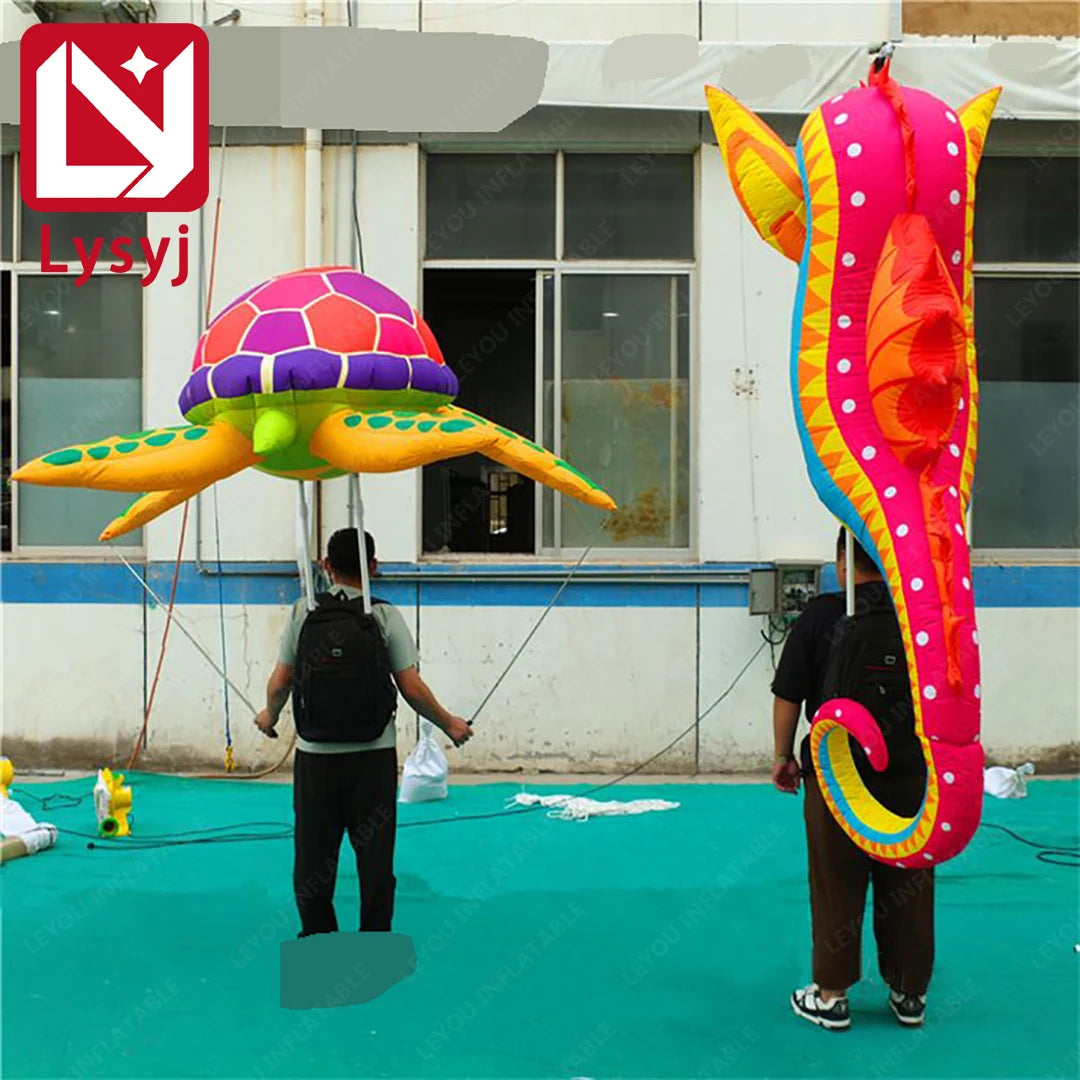 Décoration gonflable animée lors d'un carnaval