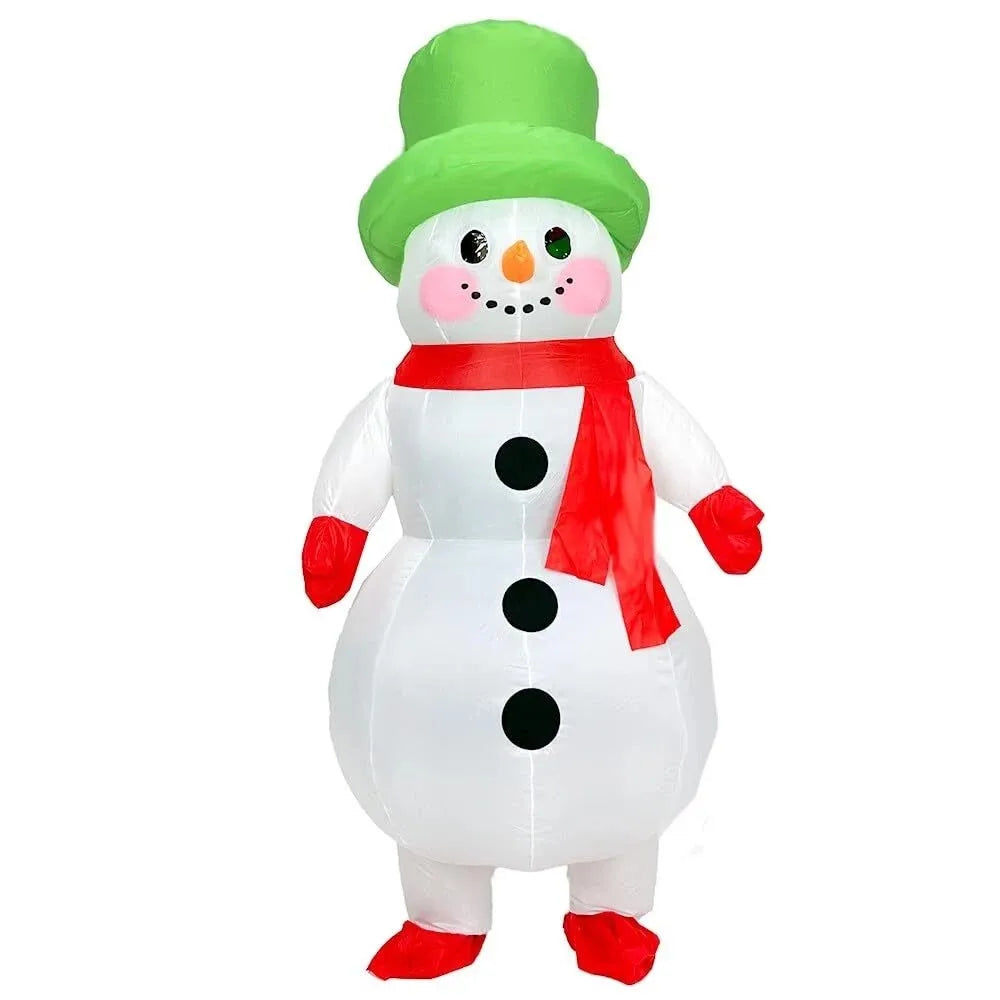Costume gonflable bonhomme de neige adulte