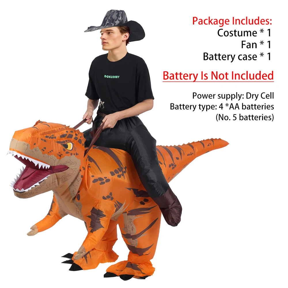 Gonflable T-Rex cavalier détail cordon réglable