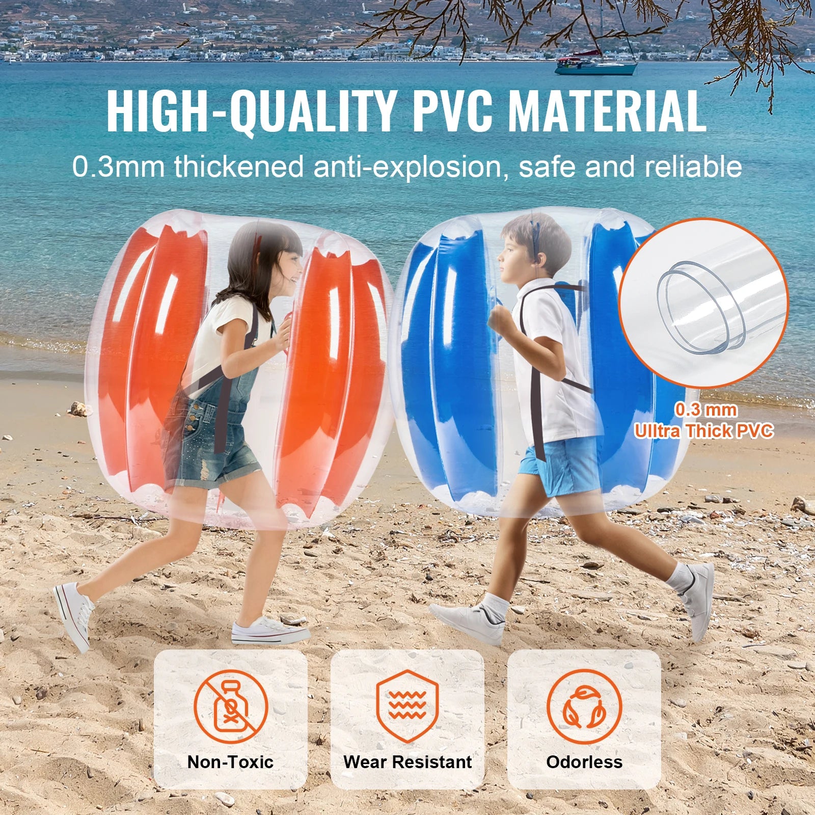 Boules sumo gonflables PVC 90x75 cm duel enfants
