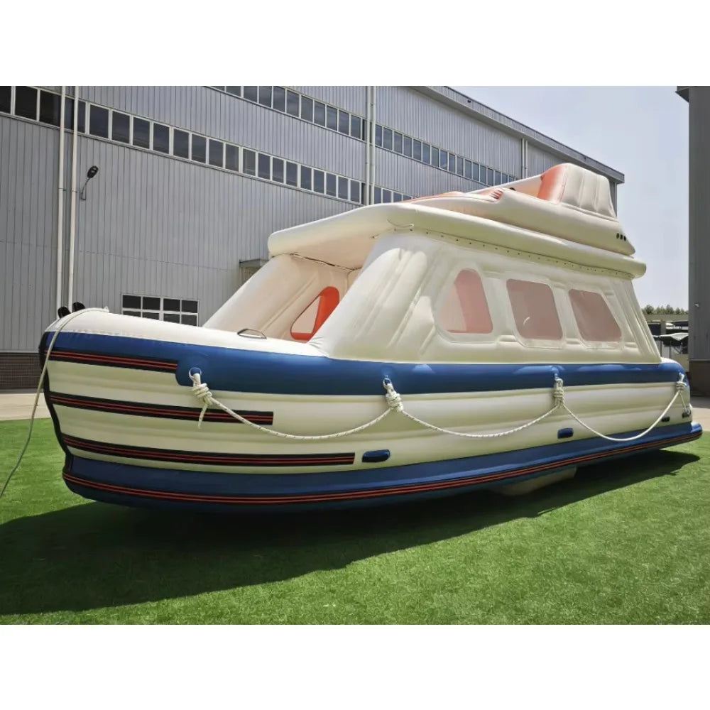 Plateforme Flottante Gonflable Yacht Loisirs - vue de côté
