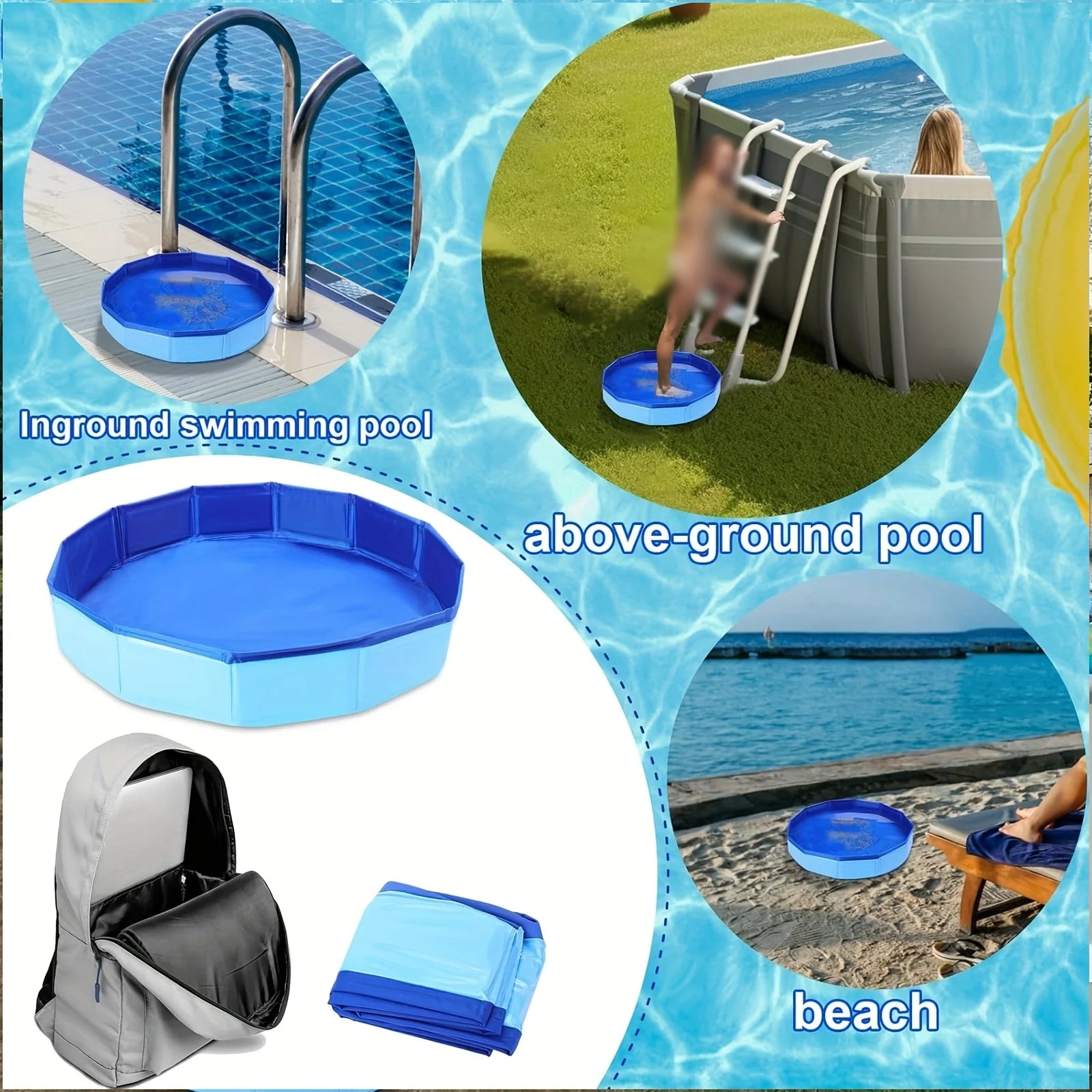 Bassin gonflable de bain de pieds grand format