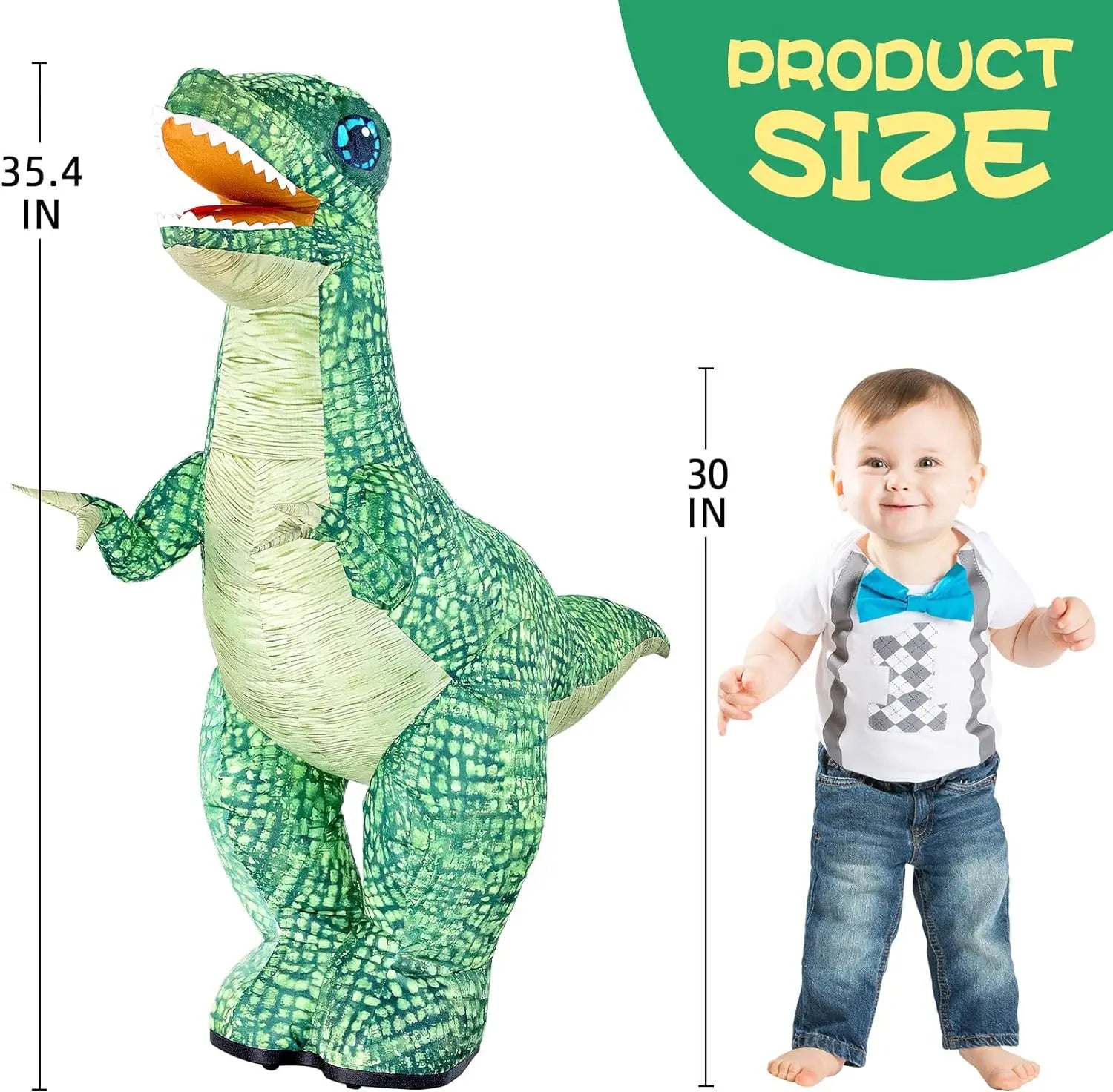 Télécommande du dinosaure gonflable vert