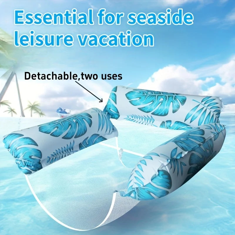 Bouée gonflable hamac rose pour piscine