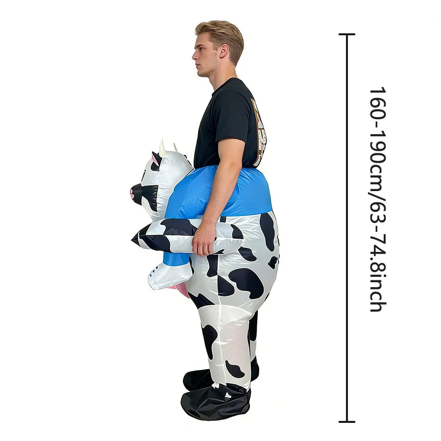 Déguisement vache gonflable ambiance fête carnaval