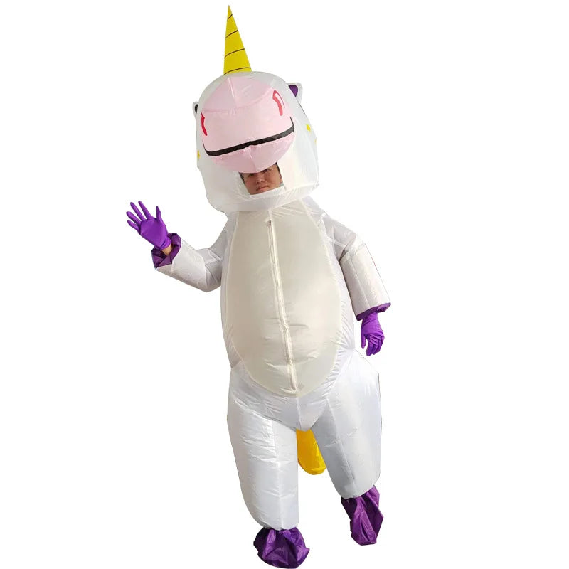 Déguisement gonflable licorne 3 couleurs disponibles