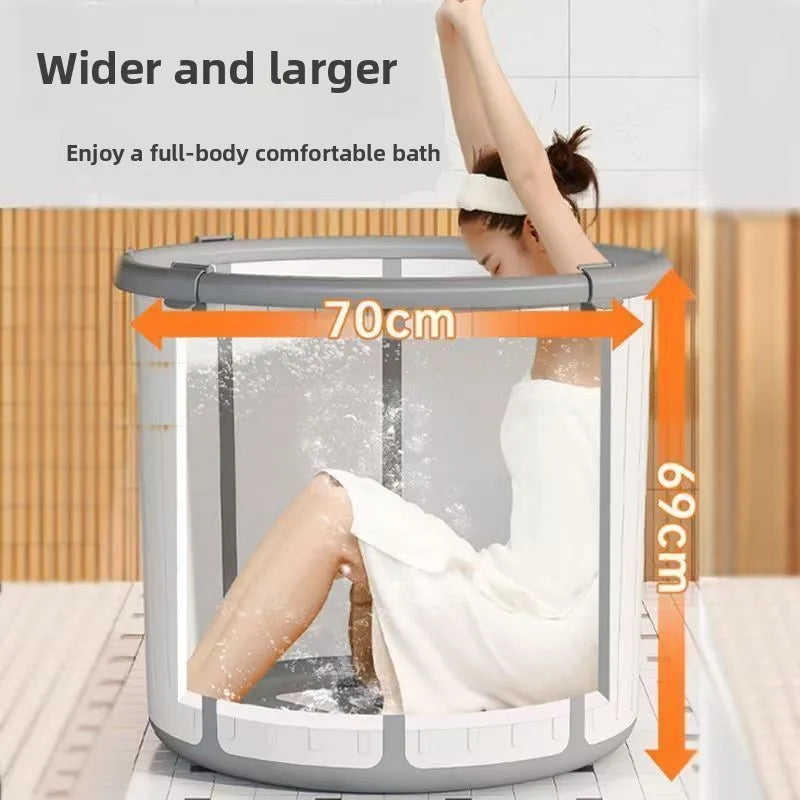 Détail du matériau de la baignoire gonflable bébé
