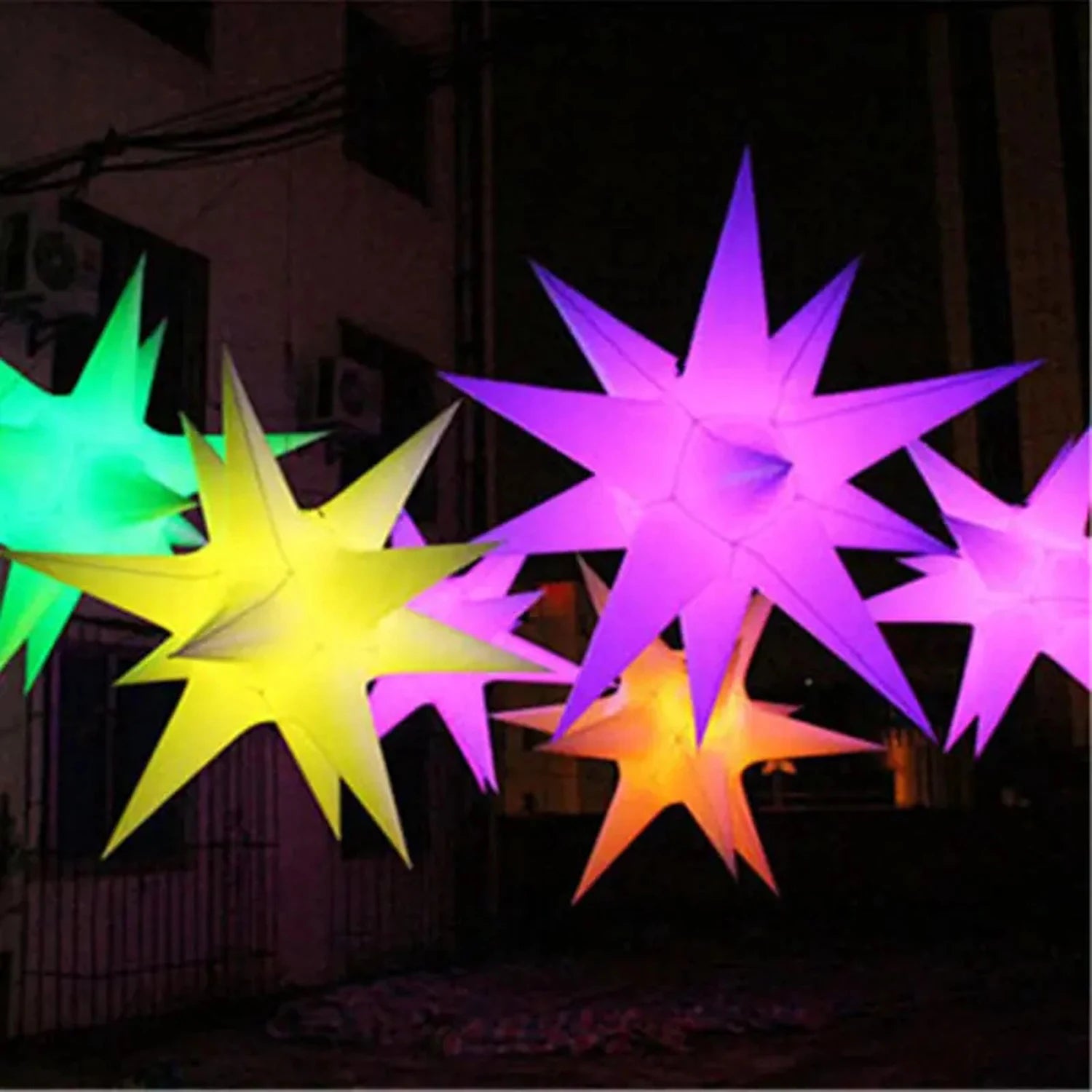 Décoration Noël gonflable étoile lumineuse suspendue