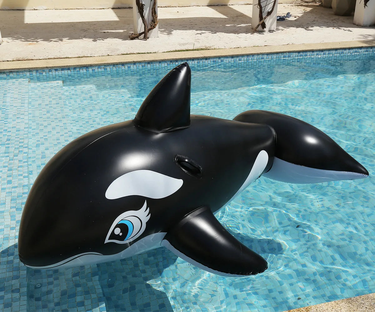 Bouée Gonflable Baleine Géante en situation extérieure