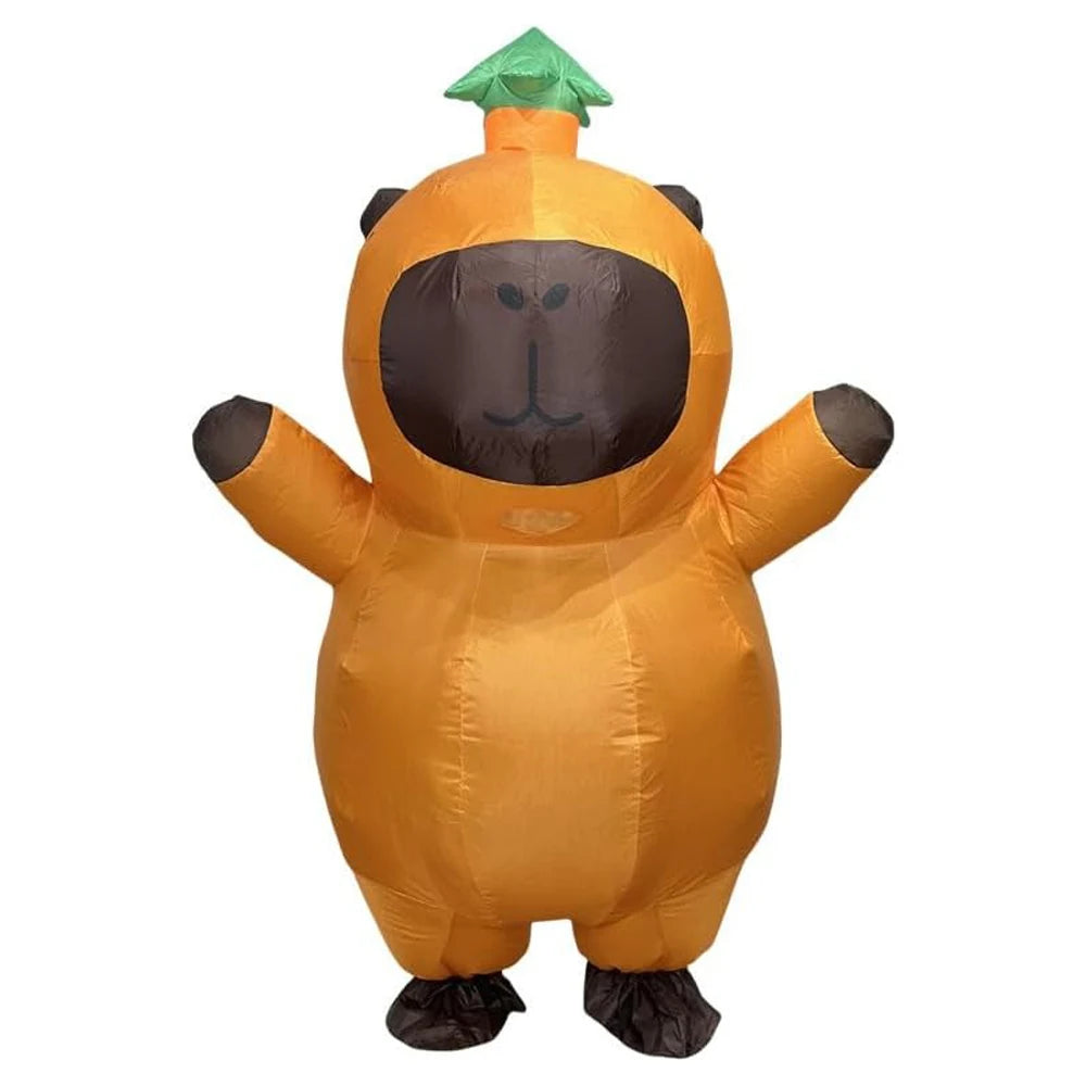 Détail du costume gonflable capybara adulte