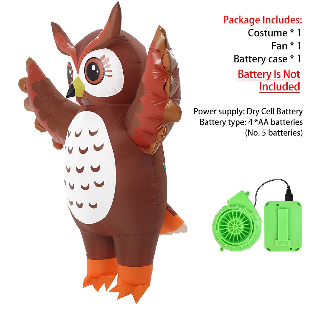 Costume gonflable hibou emballage contenu complet