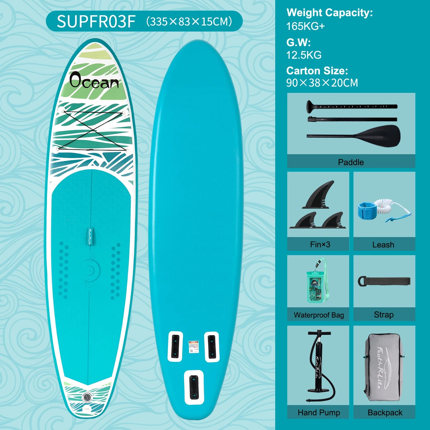 Paddle gonflable utilisé pour une balade en famille
