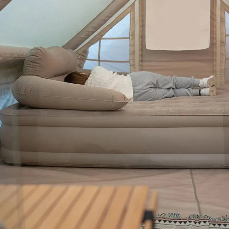 Matelas de Camping Gonflable Dossier - vue d'installation