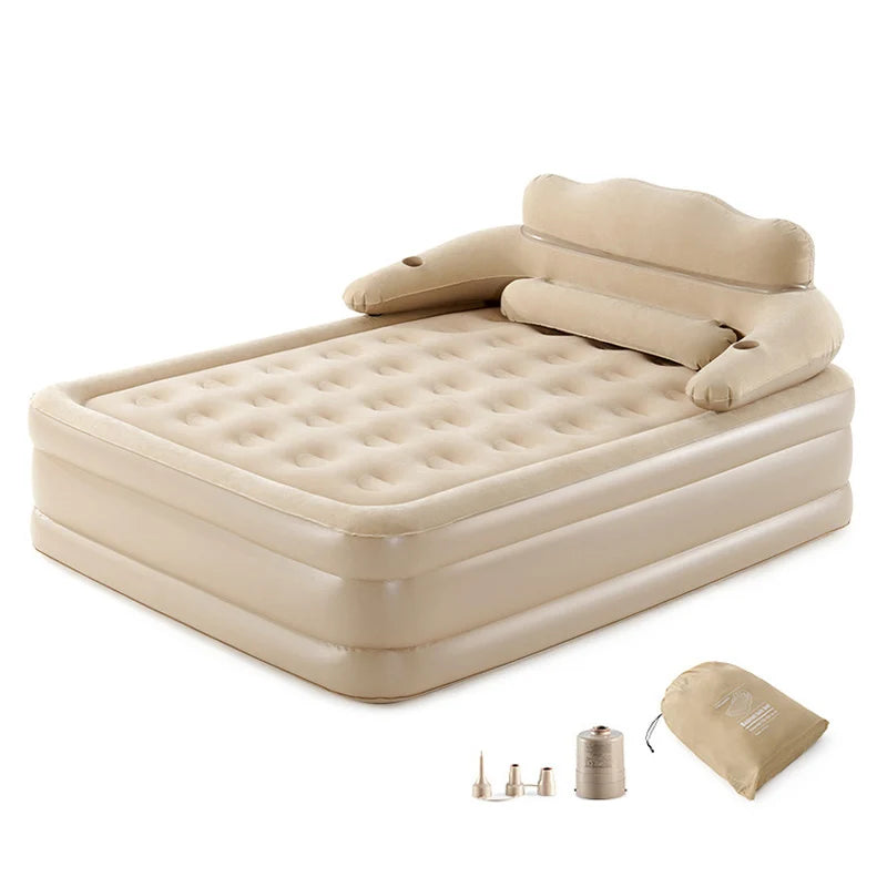 Matelas de Camping Gonflable Dossier en situation d'utilisation