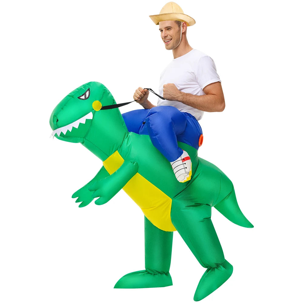 Déguisement gonflable dinosaure adulte L