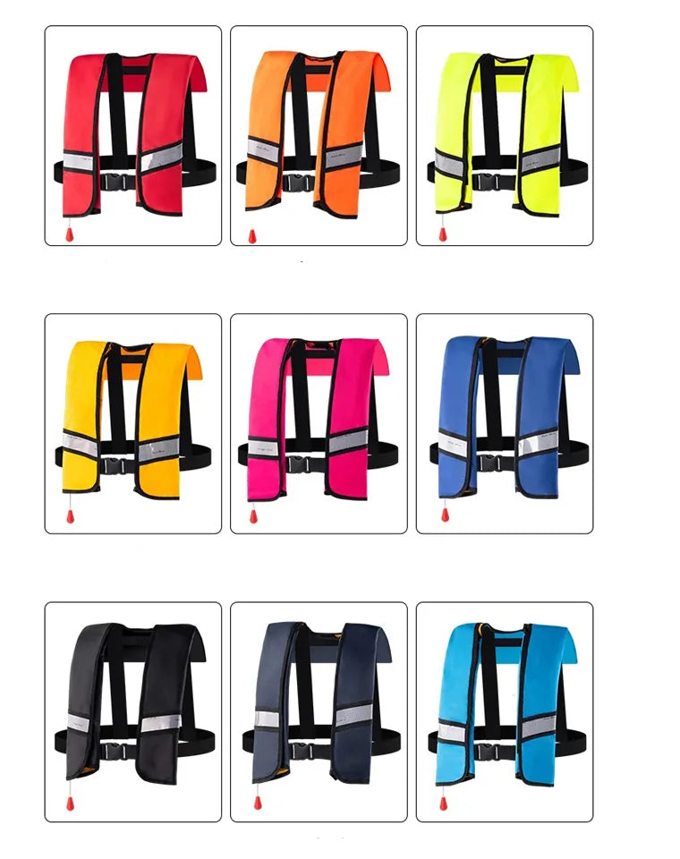 Gilet de sauvetage gonflable rafting vue de face