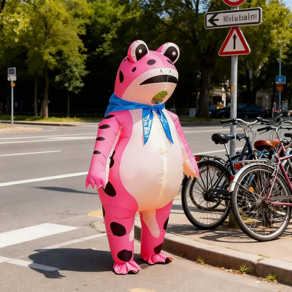 Costume gonflable grenouille vert prêt pour une fête