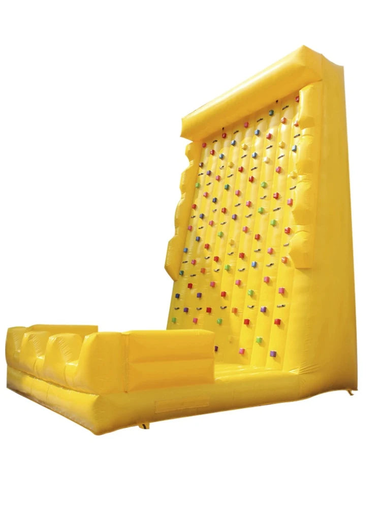 Mur d'escalade gonflable parafoudre 6x4x6m vue d'ensemble