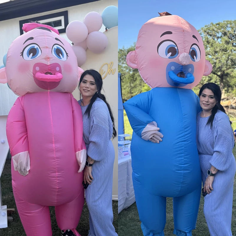 Costume gonflable Bébé Sucette porté lors d'une fête
