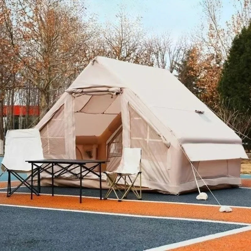 Tente gonflable à colonne d'air montée en camping